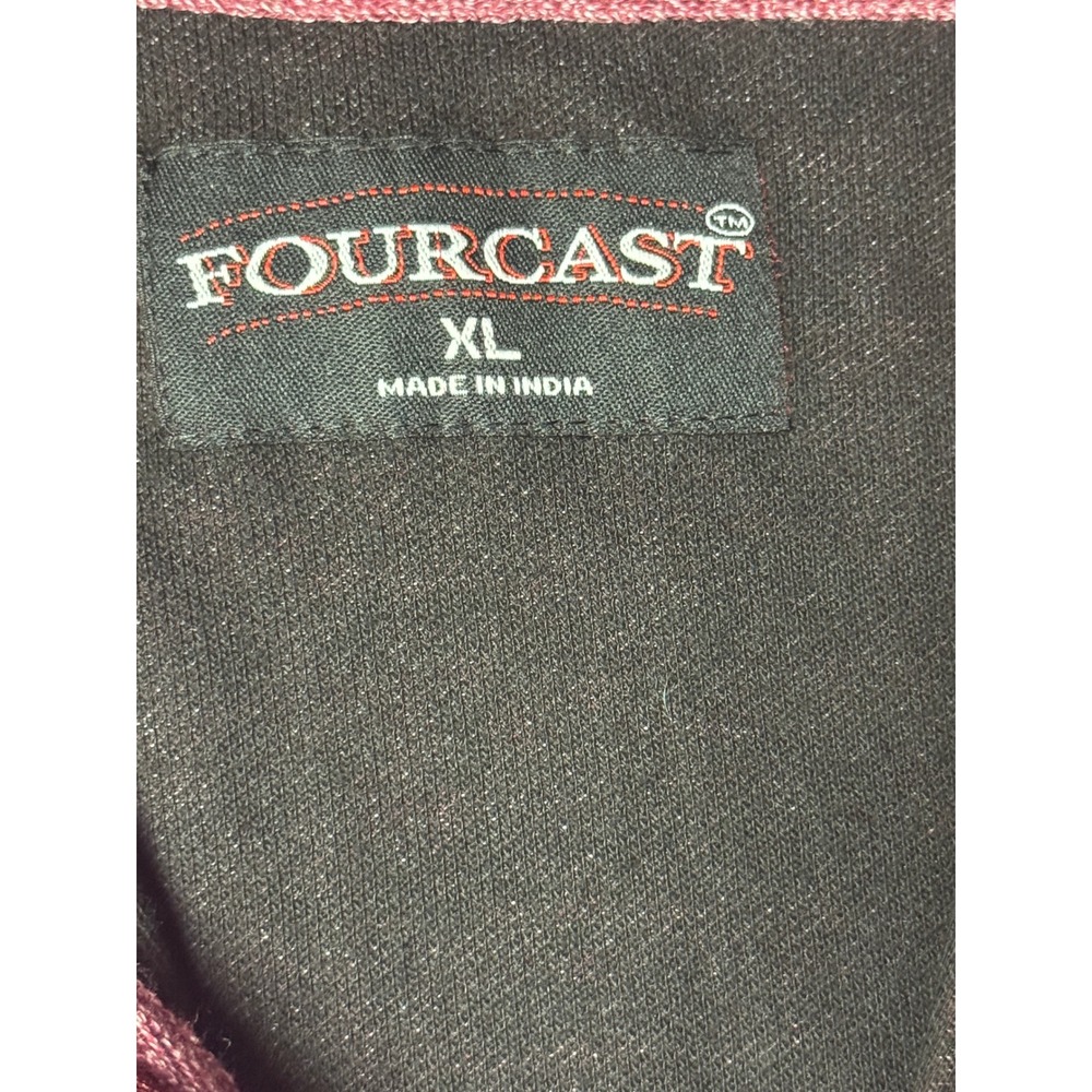 Fourcast Mens XL Quarter Zip Pullover Burgundy Mock Neck Sweater Outdoor Fish - Picture 5 of 14